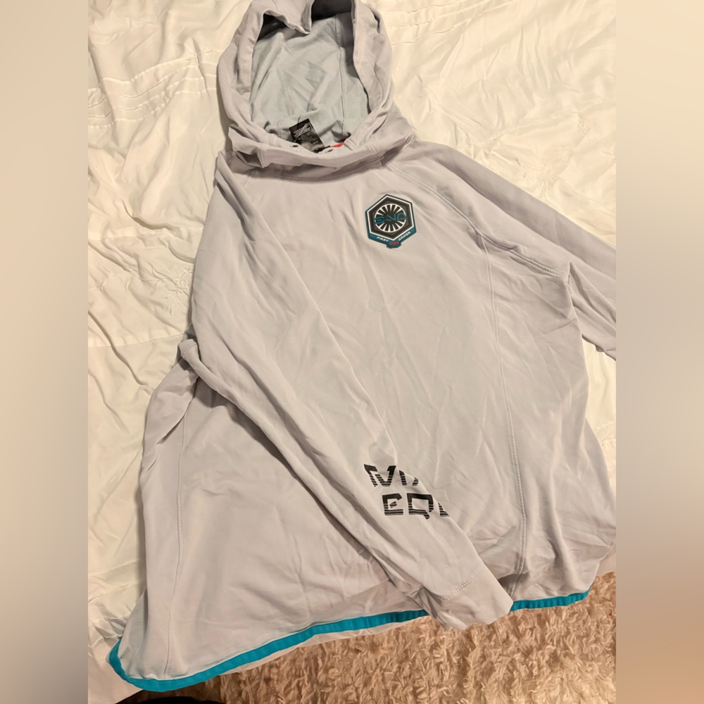Star Wars Galaxy’s Edge Exclusive Gray Hoodie with Blue Trim